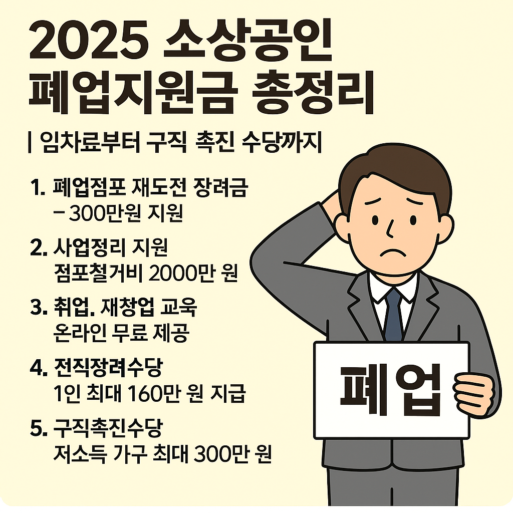 2025 소상공인 폐업지원금/장려금과 채무조정