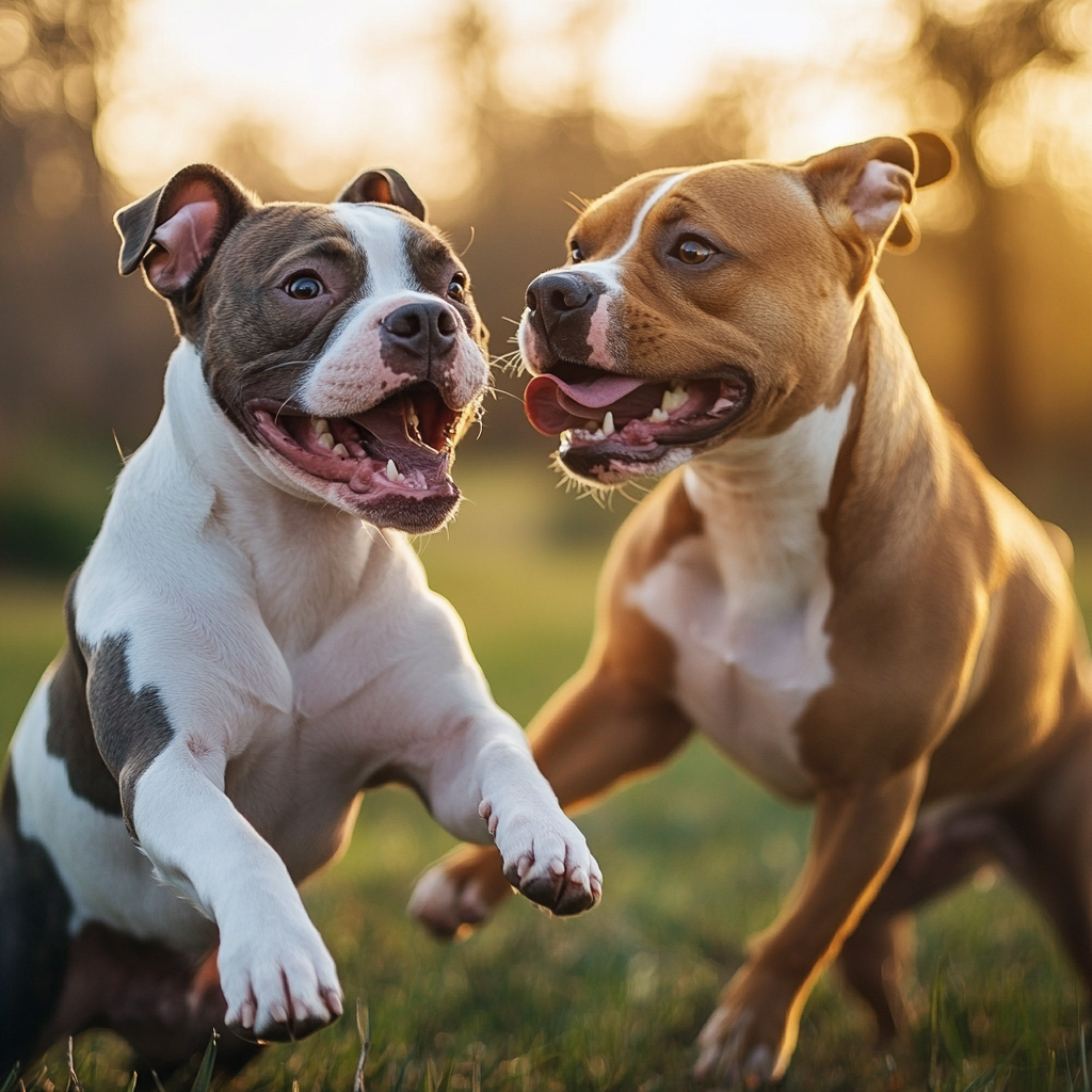 아메리칸 스태퍼드셔 테리어와 스태퍼드셔 불 테리어