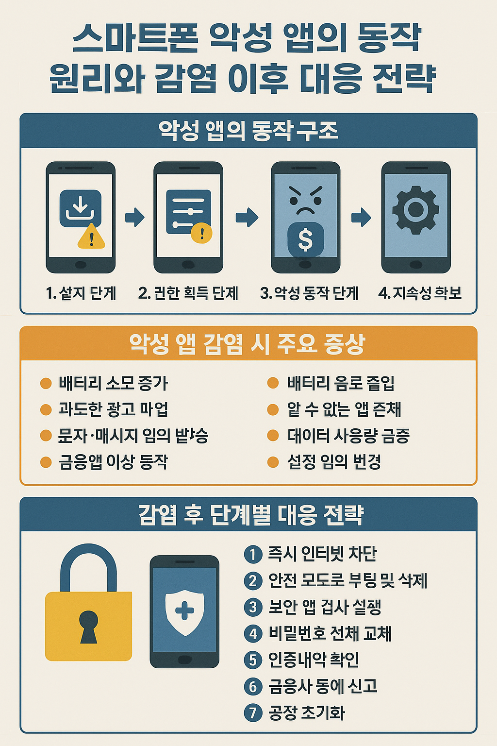 스마트폰 악성 앱의 동작 원리 관련 이미지