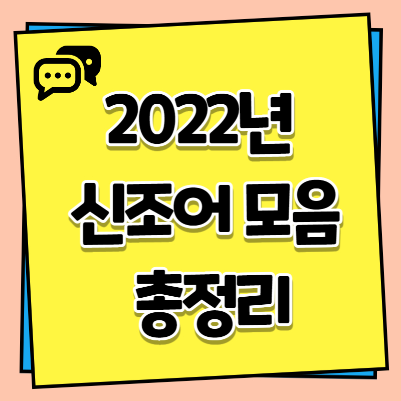 2022년 신조어 모음 총정리