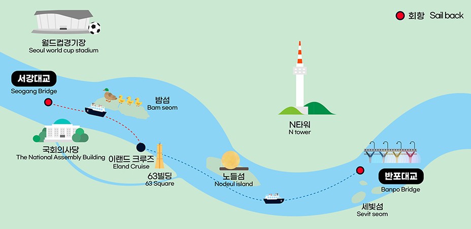 한강유람선 가격 / 시간, 타는곳(여의도선착장)