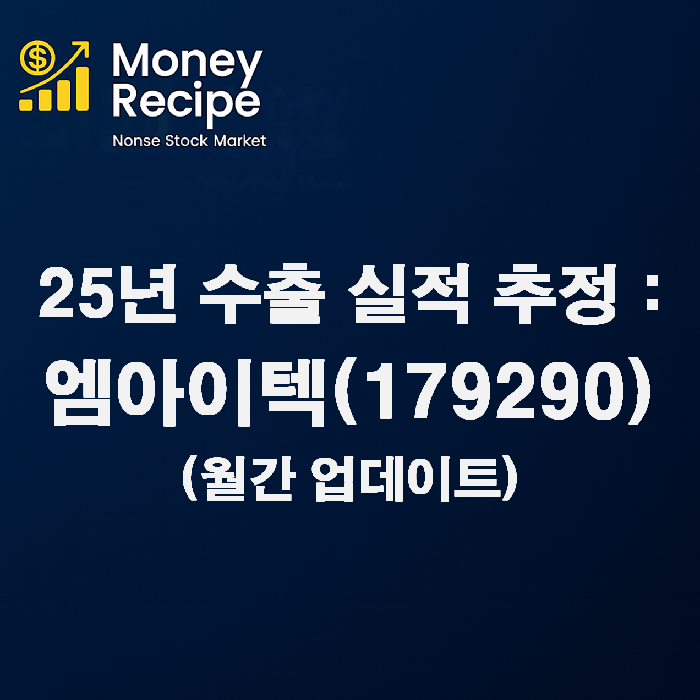 엠아이텍 수출 실적 추정치 (2025년)