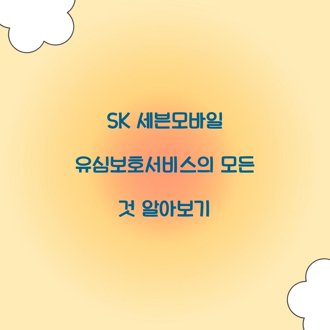 SK 세븐모바일 유심보호서비스