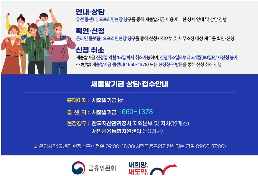 새출발기금 홈페이지 공지문
