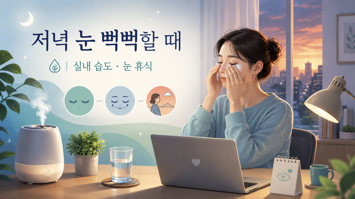 저녁에 눈 피로