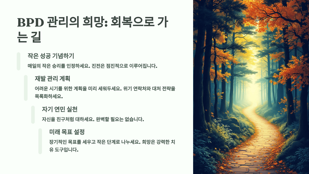 BPD와 희망: 더 나은 내일을 향해