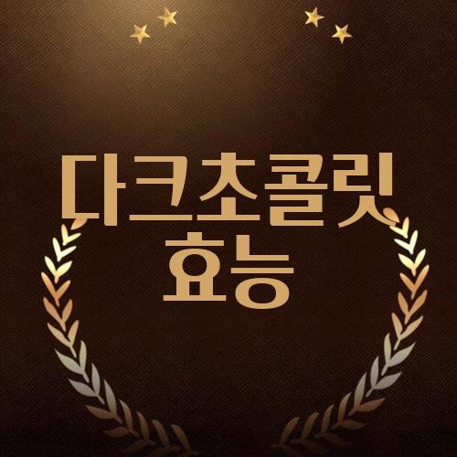 다크초콜릿 효능