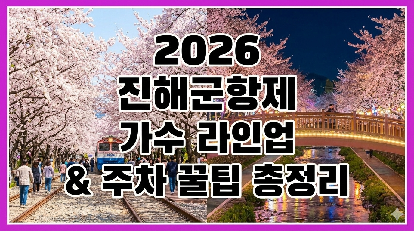 2026 진해군항제 벚꽃 개화 일정 초대가수 라인업 및 실시간 주차 정보 안내 썸네일
