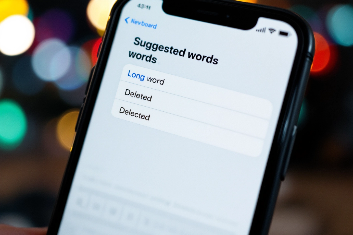 아이폰단어삭제