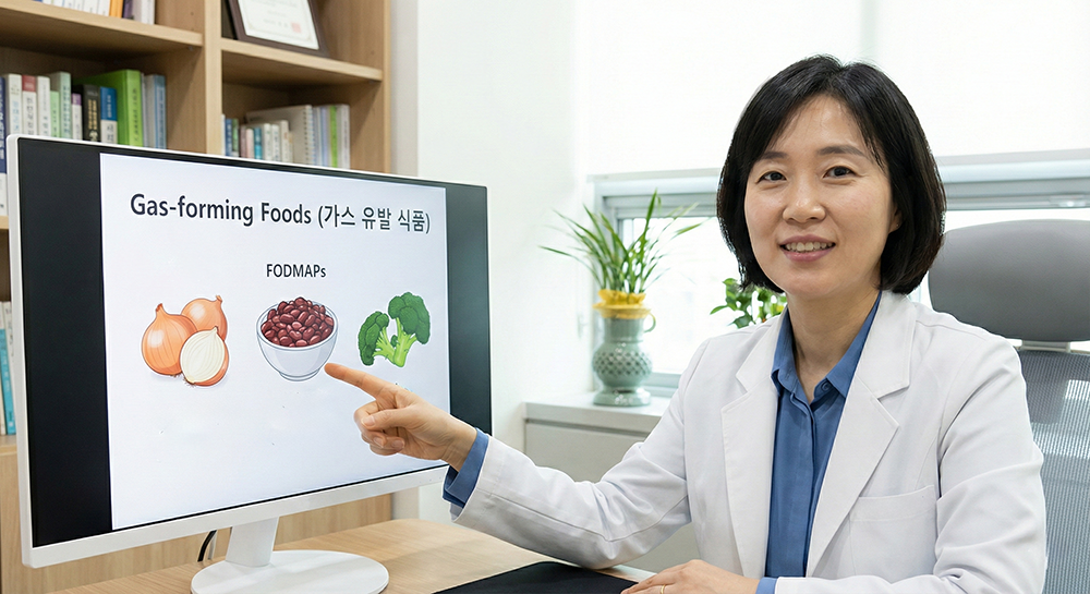 고포드맵식품, 가스유발음식, 장내발효, 배에가스차는음식, 식단관리
