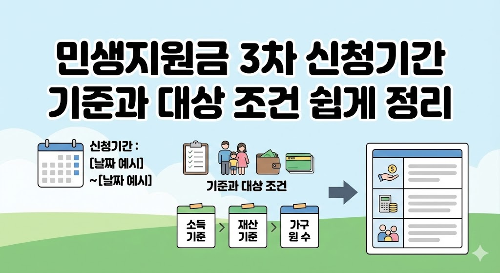 민생지원금 3차 신청기간 기준