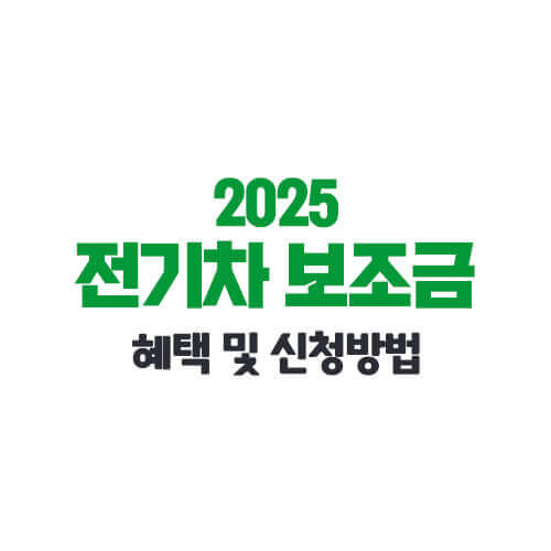 2025 전기차 보조금 받는 방법