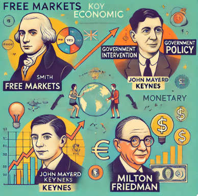 스미스, 케인즈, 프리드먼 이론