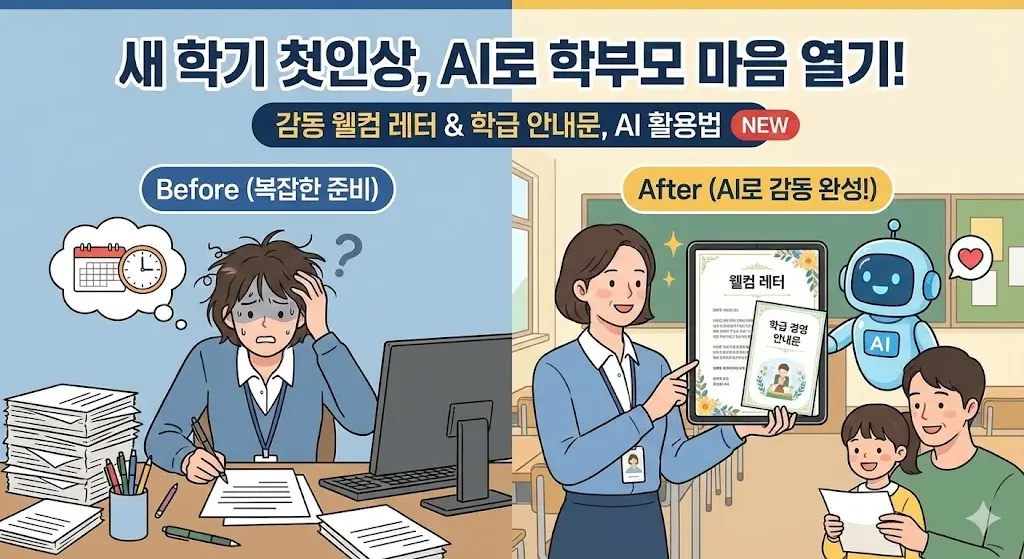 AI로 작성하는 감동 '웰컴 레터', '학급 경영 안내문'
