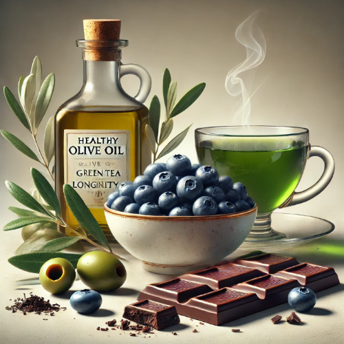 건강한 장수를 위한 글로벌 식품 10가지 썸네일 - 장수 식품, 올리브오일, 블루베리 이미지