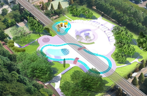 남동 물빛놀이터 항공샷사진