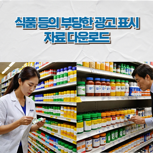 식품 과대광고 표시 자료 다운로드