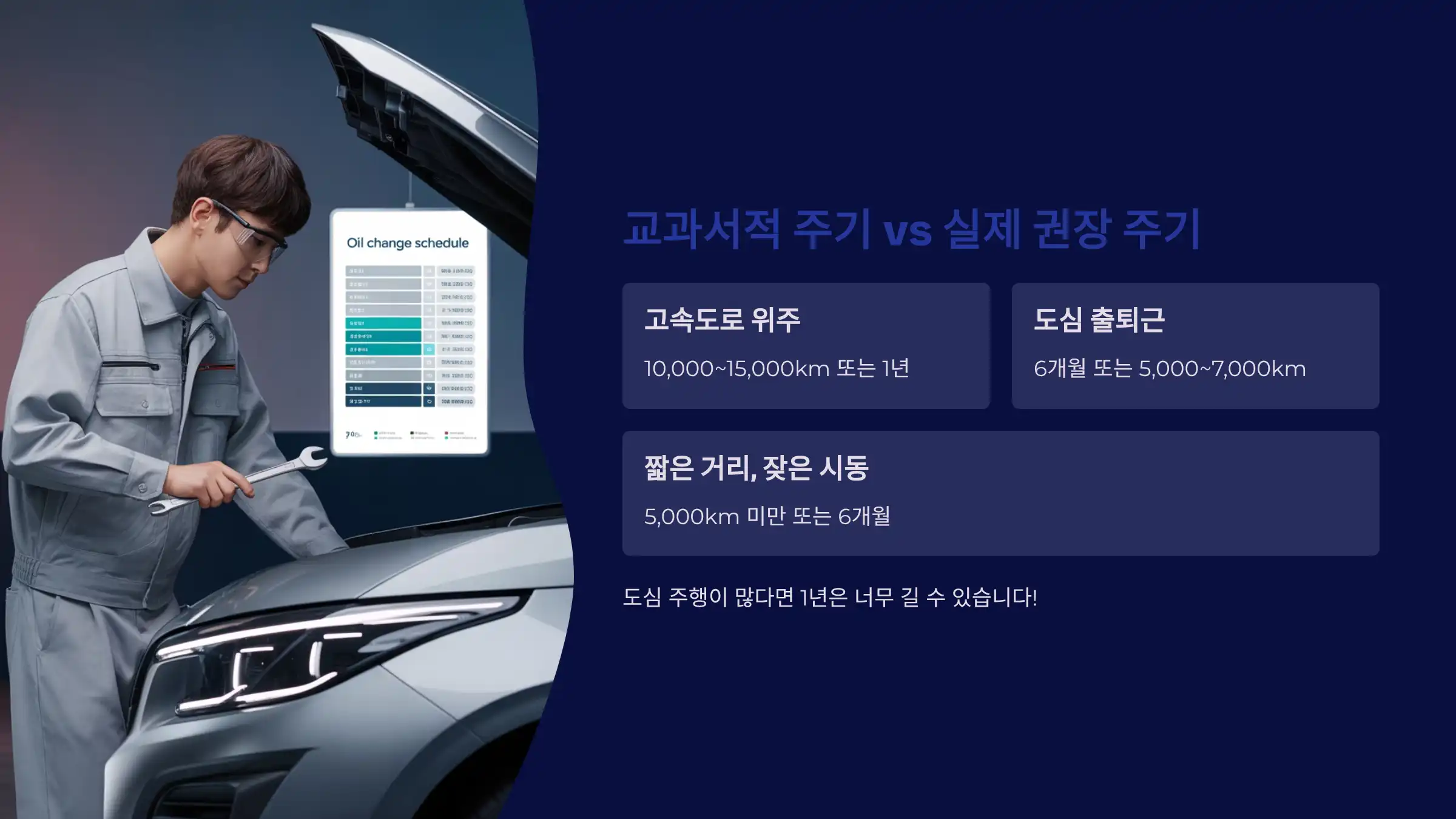 교과서적인 교환 주기 vs 실제 권장 주기