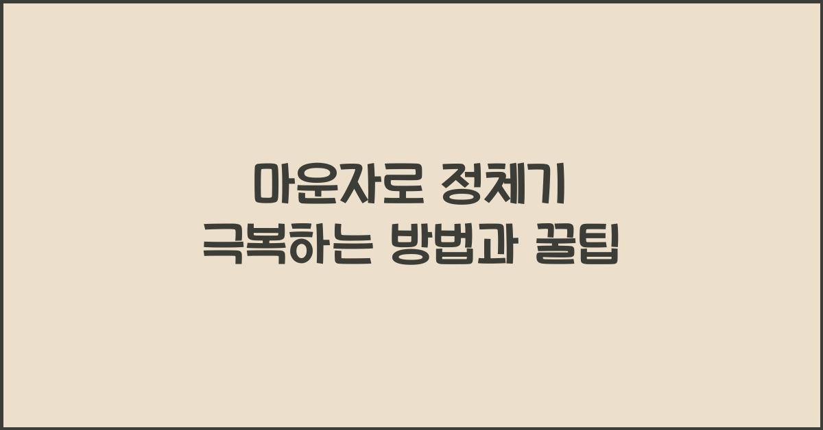 마운자로 정체기