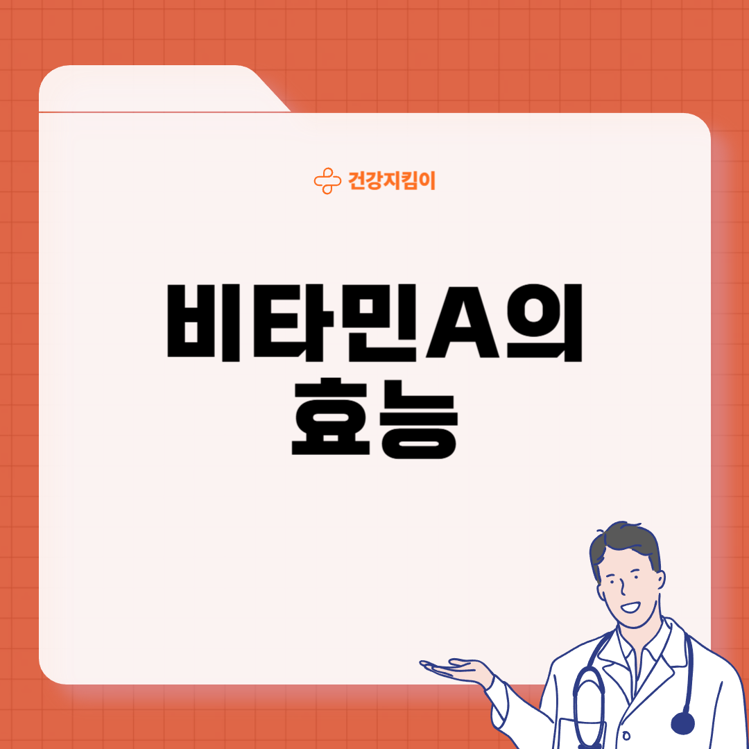 비타민A의 효능 영양제 선택