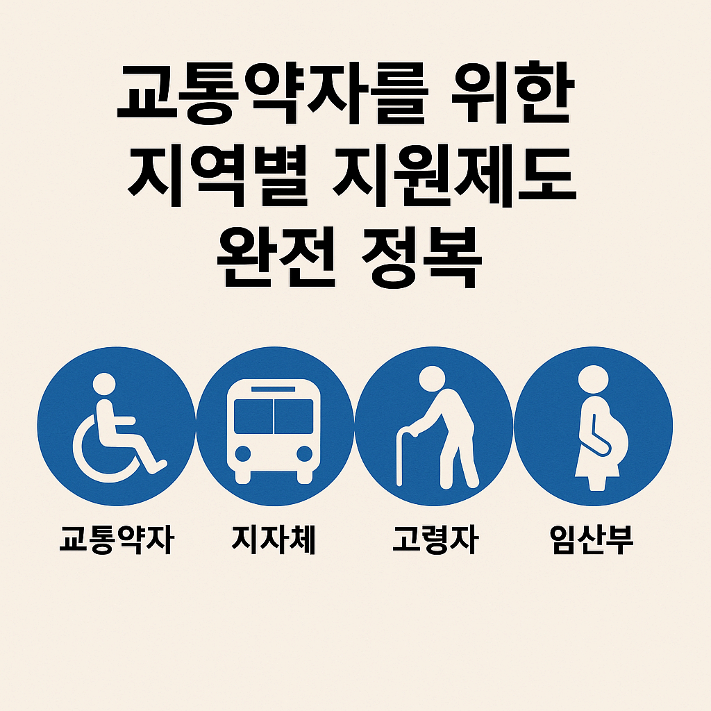 교통약자를 위한 지역별 지원제도 완전 정복