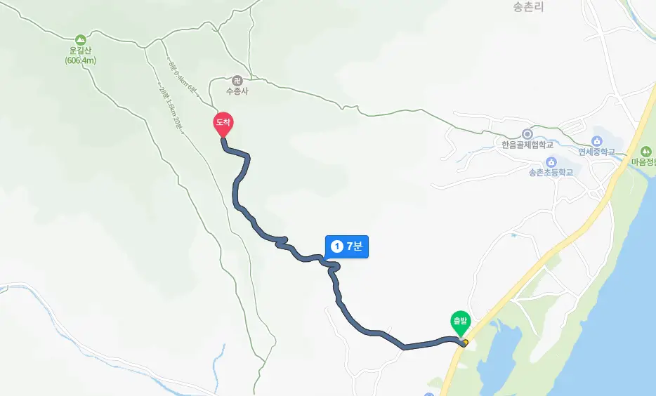 남양주-수종사-지도