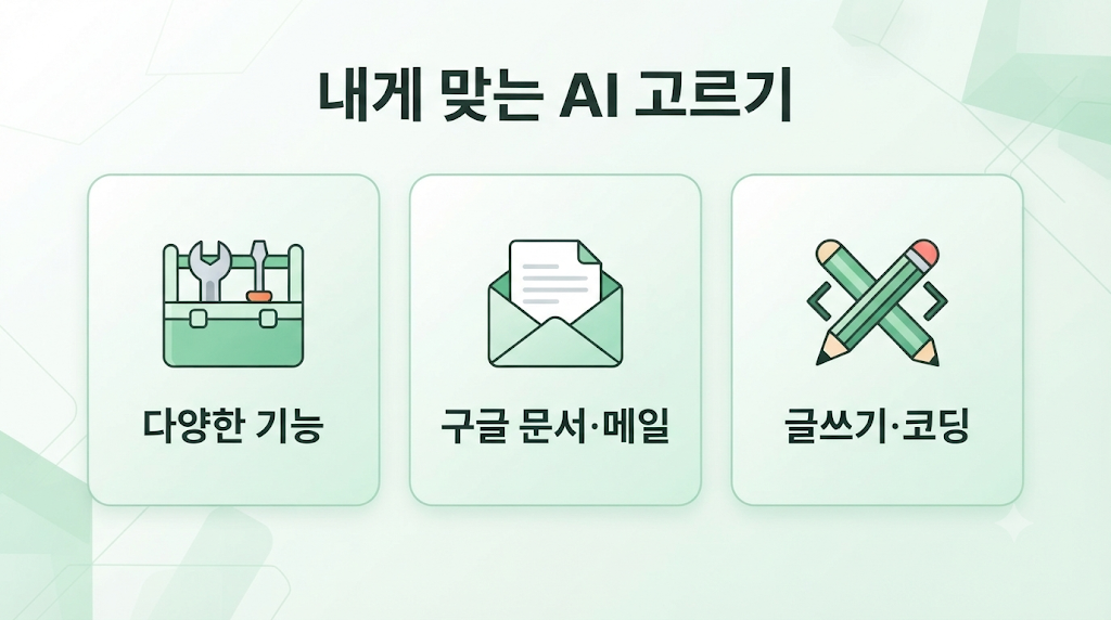 용도별 AI 챗봇 선택 기준