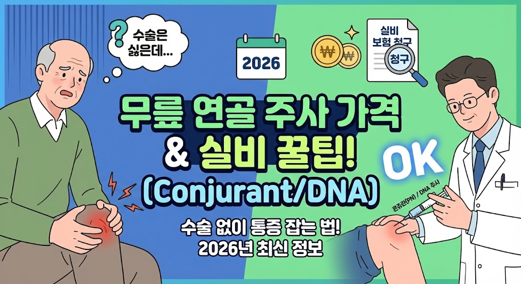 무릎 연골 주사(콘쥬란/DNA) 가격