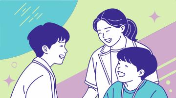 청소년건강검진 후 웃는 청소년