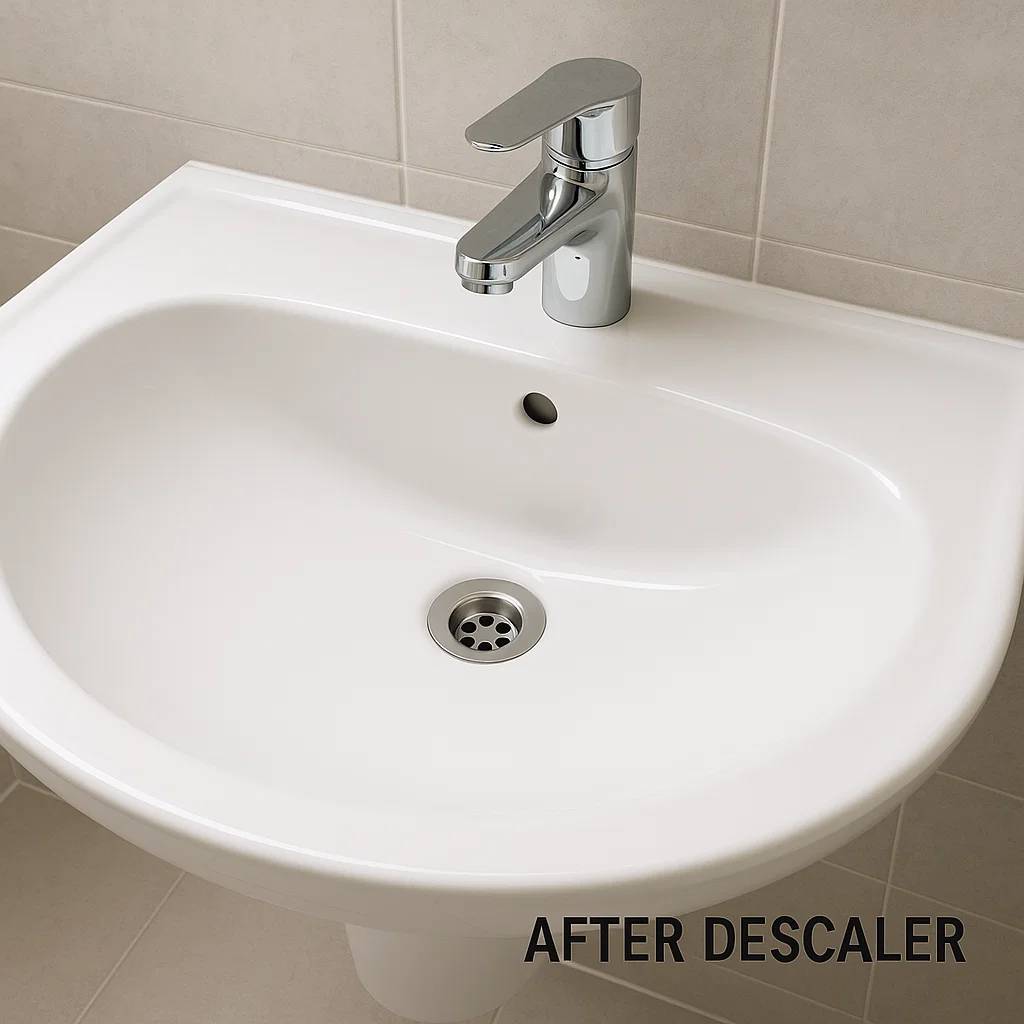 다이소-석회제거제-사용-후-세면대