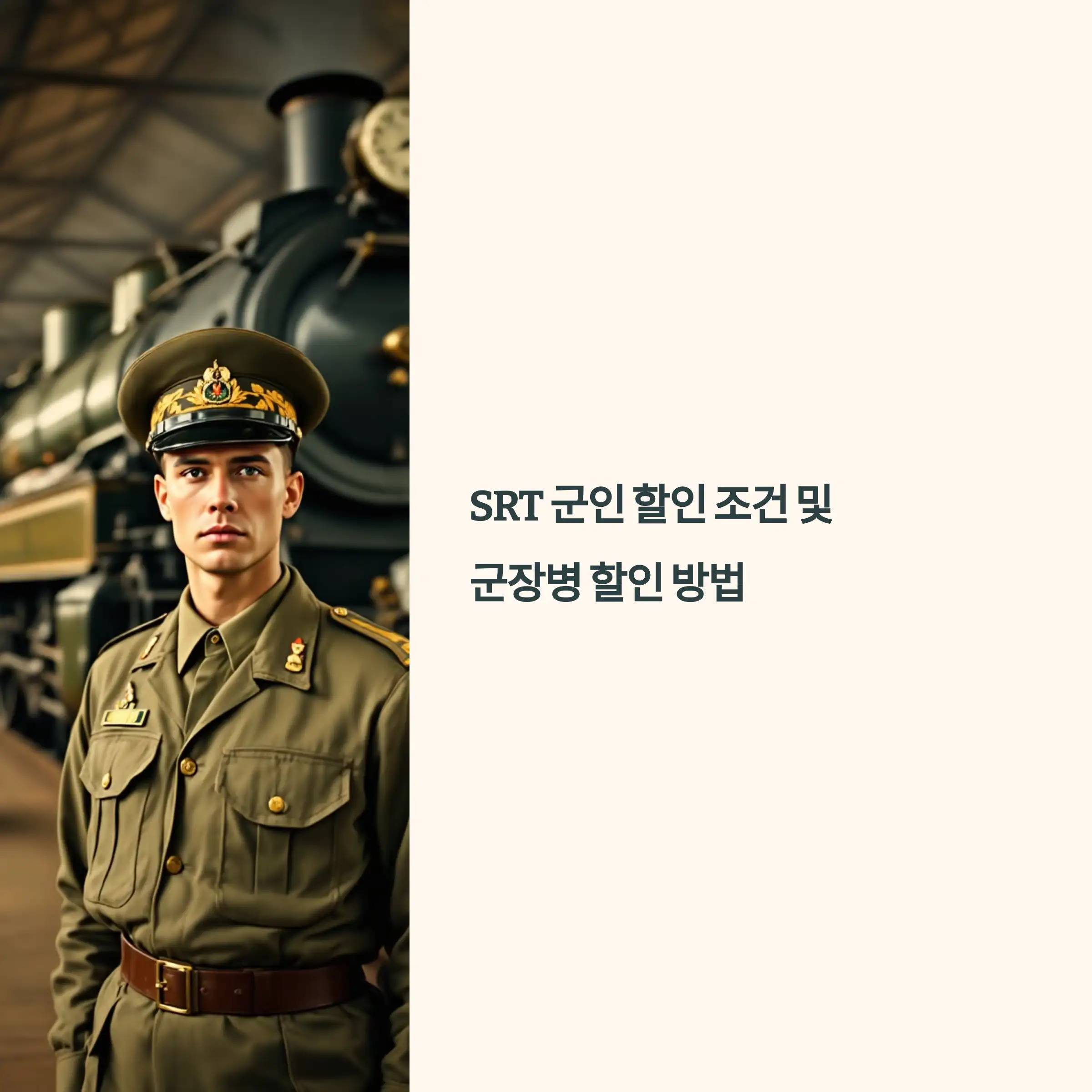 SRT 군인 할인 조건 및 군장병 할인 방법