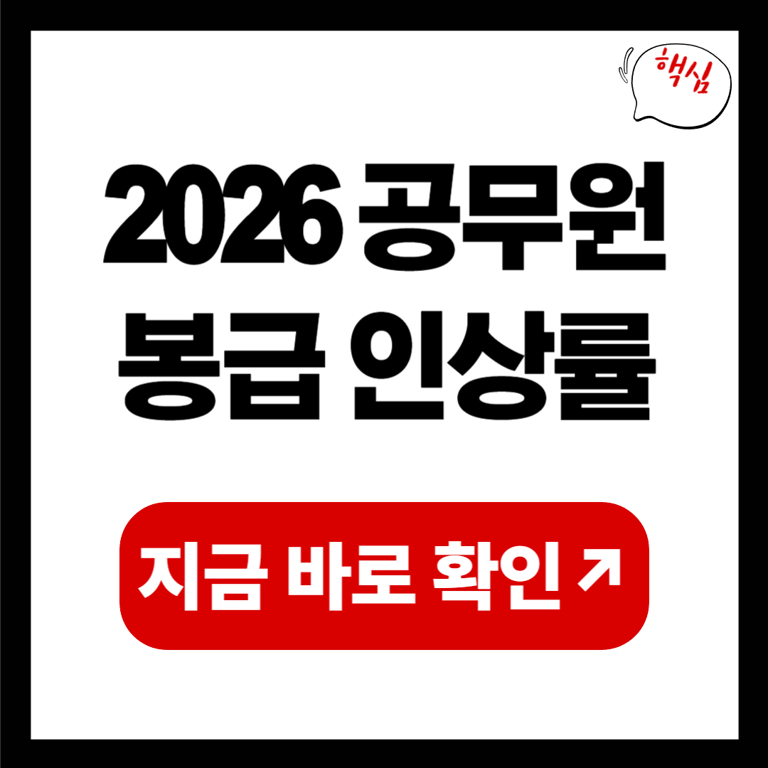 2026 공무원 봉급 인상률