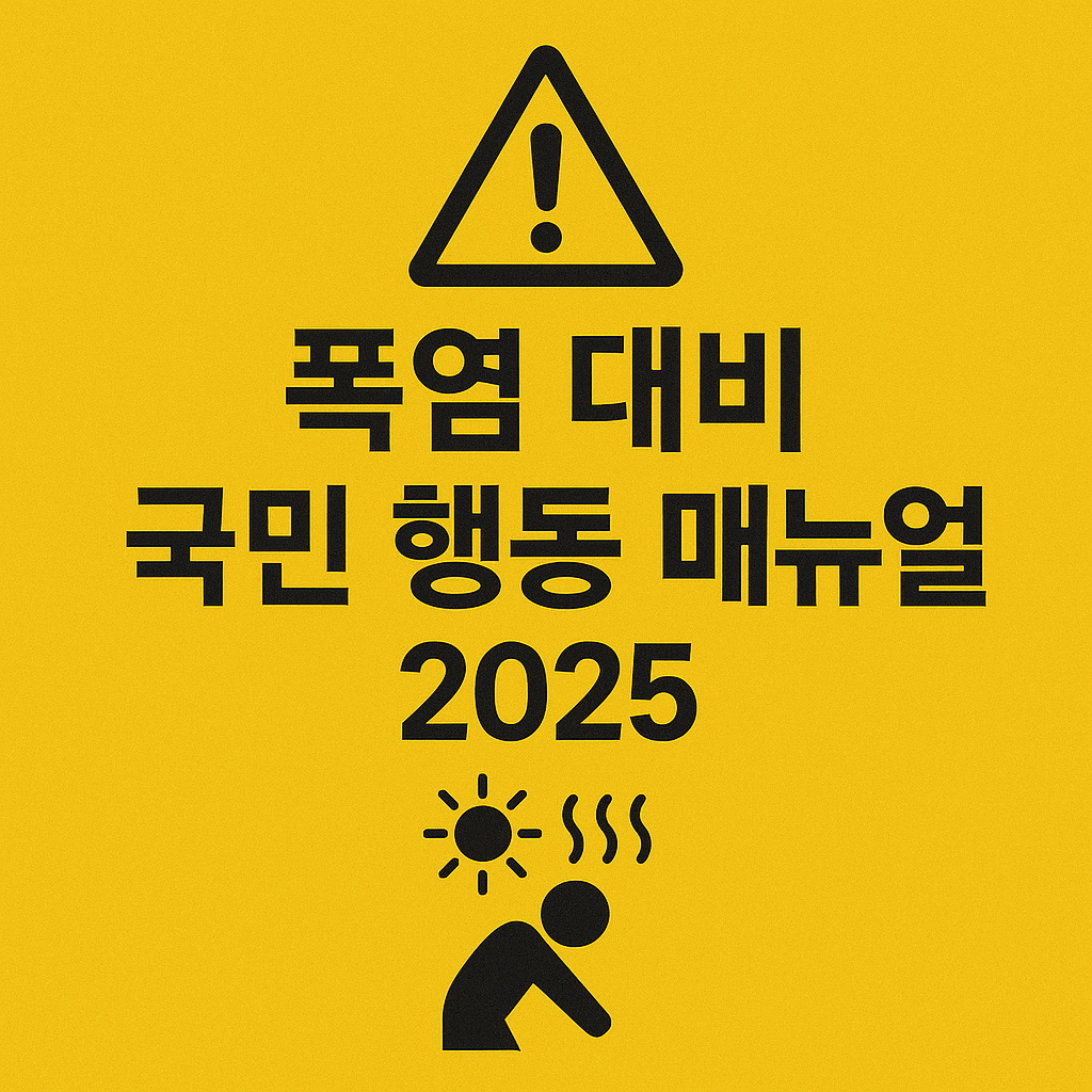 폭염 대비 국민 행동 매뉴얼 2025