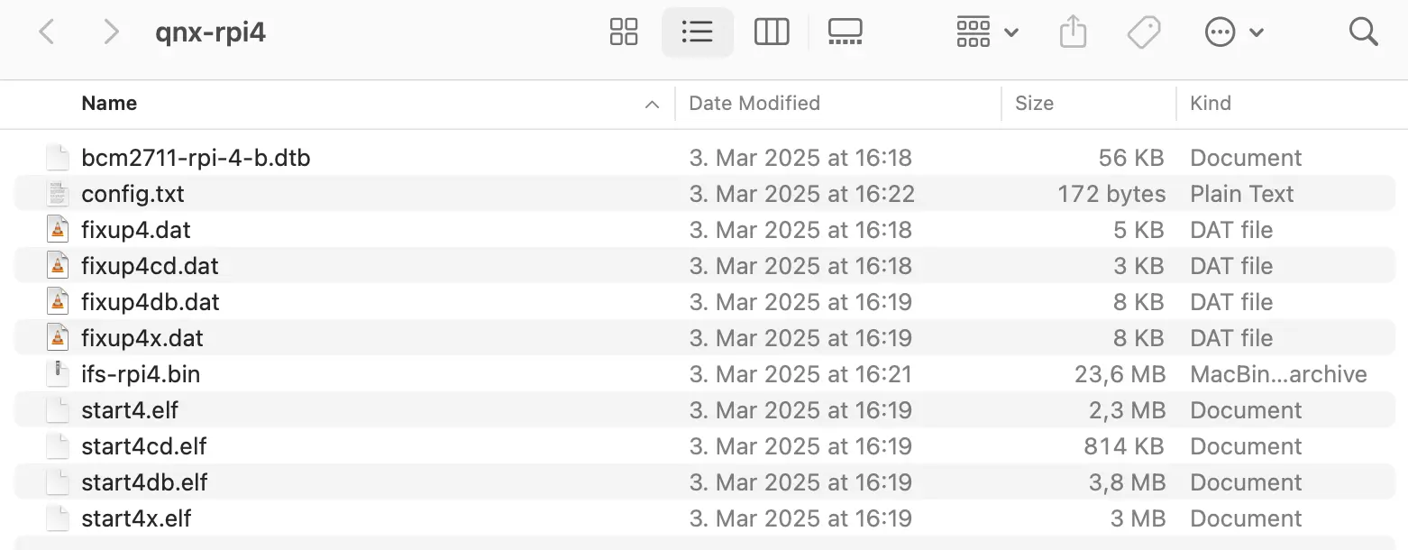 QNX 이미지 내용