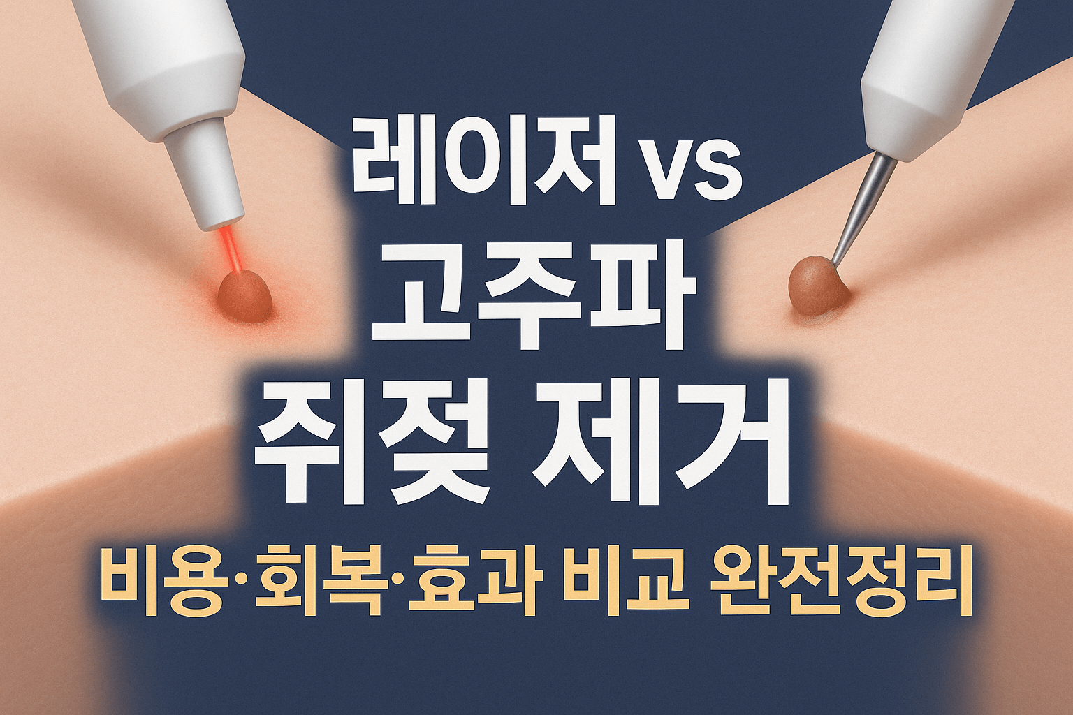 레이저 vs 고주파 쥐젖 제거, 비용&middot;회복&middot;효과 비교 완전정리
