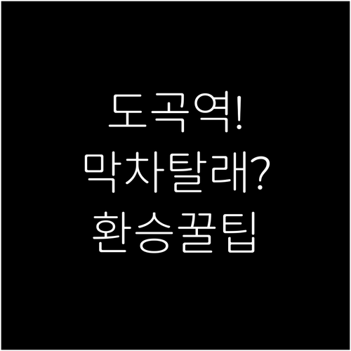 도곡역 3호선 수인분당선 첫차 막차 ..