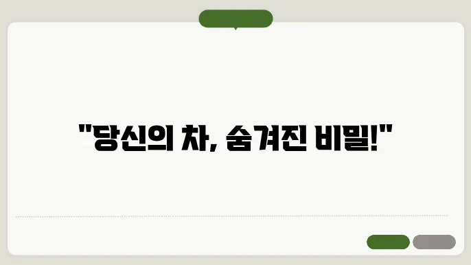 차량 경고등 종류