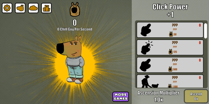 칠가이-클리커-웹게임-메인-화면