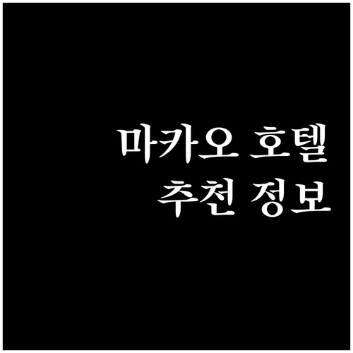 마카오 여행객 필독! 엄선된 호텔 추..