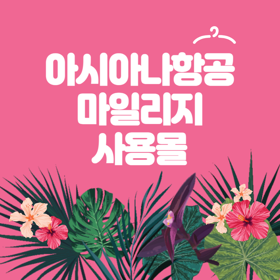 아시아나항공 마일리지 사용몰