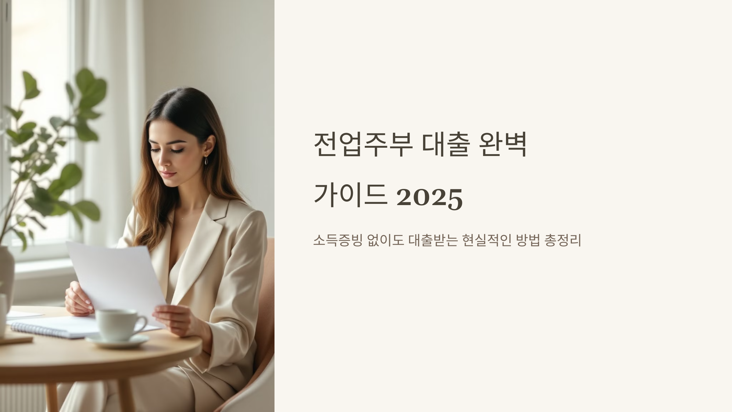전업주부 대출 완벽 가이드
