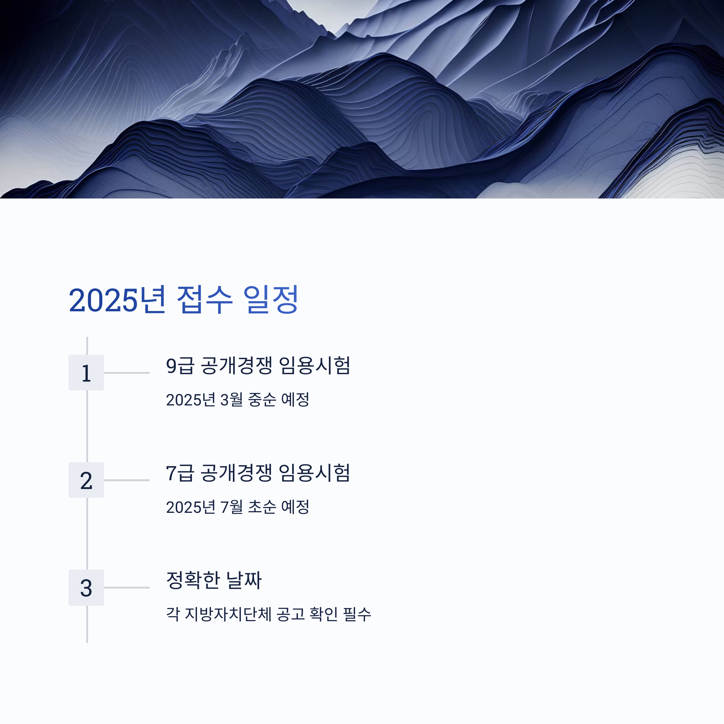 2025년 접수 일정 총정리