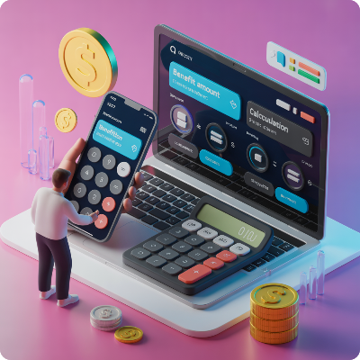 실업급여 모의계산 이미지