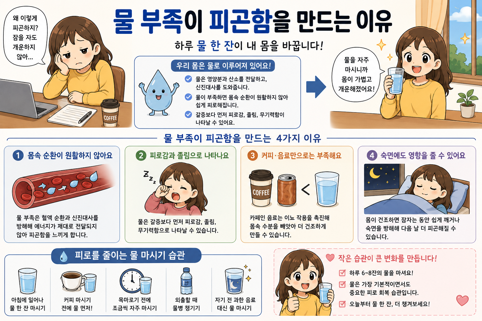 물 부족이 피곤함을 만드는 이유