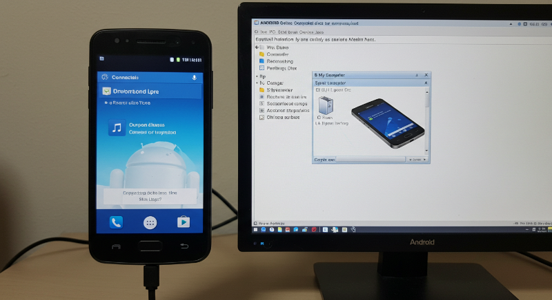 USB 케이블로 PC에 연결: 내컴퓨터에 이동식디스크로 인식