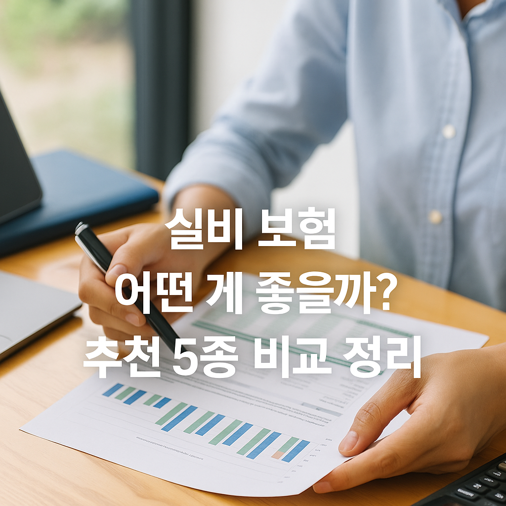 실비 보험 어떤 게 좋을까? 추천 5종 비교 정리
