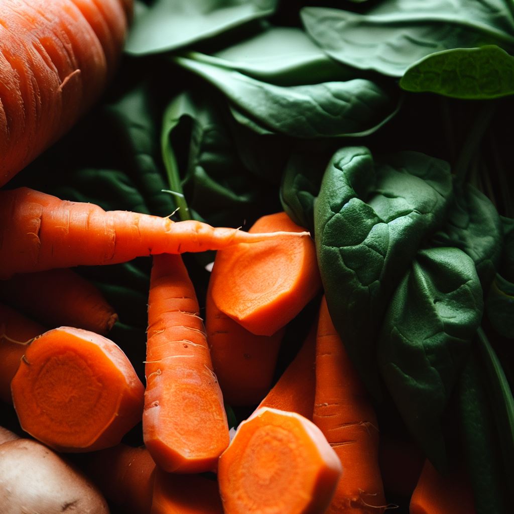 시금치,당근,고구마