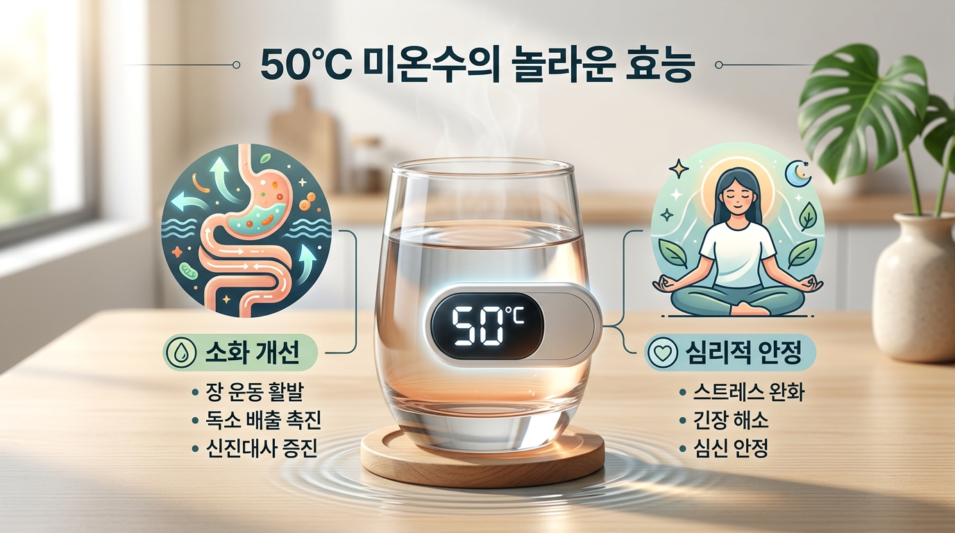 따뜻한 물 마시기의 주요 효능