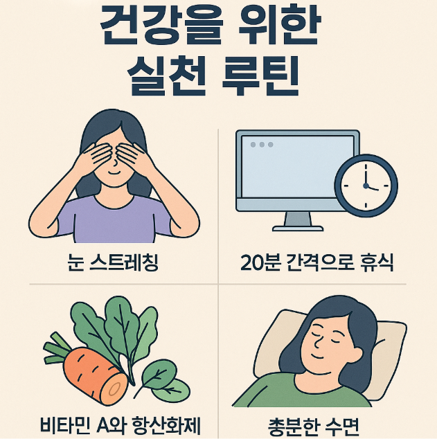 눈 건강을 위한 실천 루틴들 이미지