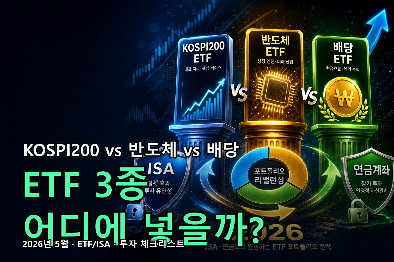 KOSPI200 ETF 반도체 ETF 배당 ETF ISA 연금 계좌 비교 썸네일